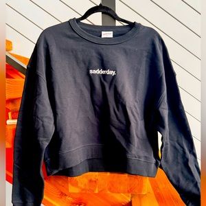 Sadderday Classic Cropped Sweatshirt - new / never worn size L